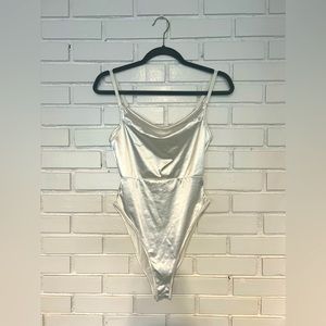 White Silky Bodysuit